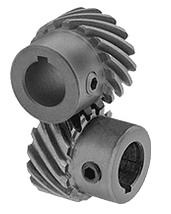 Two right-hand helical gears can be used to transmit power in 90 degree